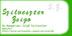 szilveszter zsigo business card